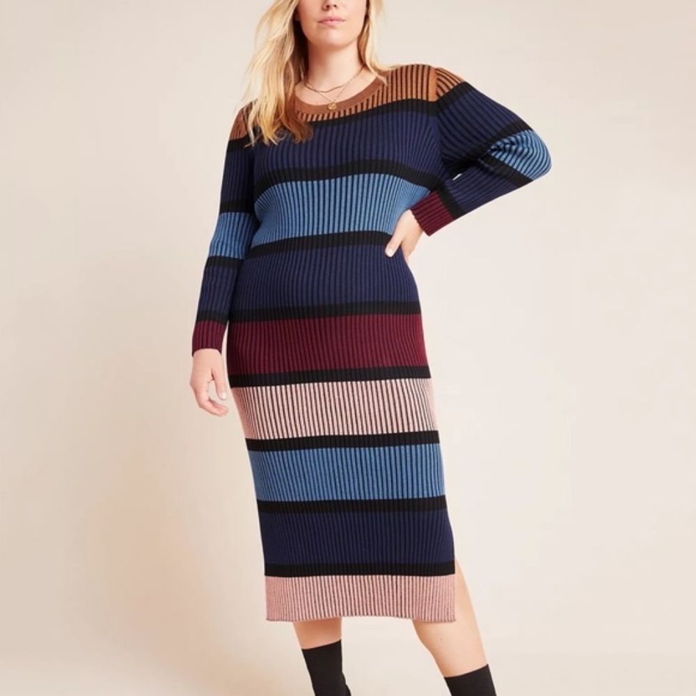 Anthropologie Lorna Midi Sweater Dress XL